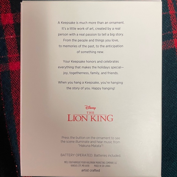 NIB 2019 Hallmark Keepsake Xmas Ornament “Disney The Lion King” 25th Anniversary - Picture 4 of 7
